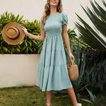 Zeagoo Women's Boho Floral Print Vintage Maxi Dress
