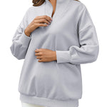 Zeagoo Women Sweatshirts Quarter Zip Stand Collar Pullovers Fleece Workout Hoodies Y2K Clothes