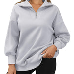 Zeagoo Women Sweatshirts Quarter Zip Stand Collar Pullovers Fleece Workout Hoodies Y2K Clothes