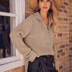 Zeagoo Long Sleeve Oversized Knit Sweater Tops