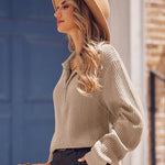 Zeagoo Long Sleeve Oversized Knit Sweater Tops