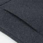 Detachable Scarf Notch Lapel Wool Overcoat