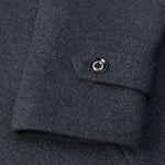 Detachable Scarf Notch Lapel Wool Overcoat