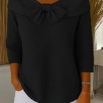 Trinidad - Jersey con Lazo y Cuello Redondo