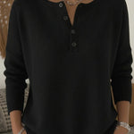 Helena - Jersey de Punto con Botones Henley