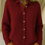 Carmela - Chaqueta de Punto Texturizada con Botones