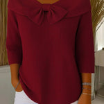 Trinidad - Jersey con Lazo y Cuello Redondo