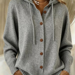 Begoña - Chaqueta de Punto con Capucha y Botones