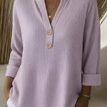 Lucía - Camiseta Henley Gofrada con Botones