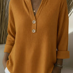 Lucía - Camiseta Henley Gofrada con Botones