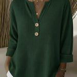 Lucía - Camiseta Henley Gofrada con Botones
