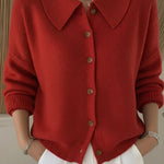 Vega - Chaqueta de Punto con Cuello Camisero
