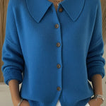 Vega - Chaqueta de Punto con Cuello Camisero