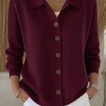 Josefina - Chaqueta de Punto con Cuello y Botones