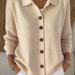 Josefina - Chaqueta de Punto con Cuello y Botones
