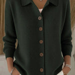 Josefina - Chaqueta de Punto con Cuello y Botones