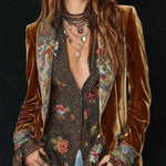 Marcela - Blazer de Patchwork con Estampado Floral Vintage