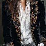 Marta - Blazer de Corte Entallado con Estampado Barroco