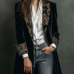 Marta - Blazer de Corte Entallado con Estampado Barroco