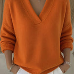 Violeta - Jersey Holgado con Cuello de Pico