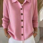 Josefina - Chaqueta de Punto con Cuello y Botones