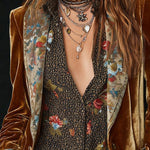 Marcela - Blazer de Patchwork con Estampado Floral Vintage