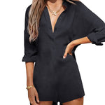 Zeagoo Women's Button Down One Piece Jumpsuit
