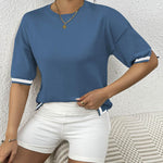 Zeagoo Knit Short Sleeve Tops