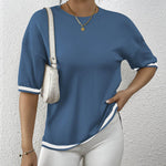 Zeagoo Knit Short Sleeve Tops