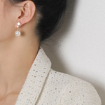 Chic Silver Bead Earrings