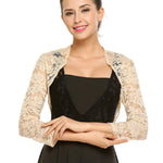 Zeagoo Women's Bolero Shrugs Crochet Lace Open Cardigan