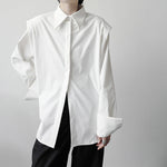 Oversized Drop-shoulder Long-sleeved Shirt