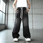 Retro Straight Wide-leg Jeans