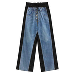 Contrast Color Patchwork Loose Trousers