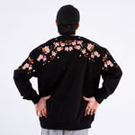 Plum Embroidery Sweatshirt