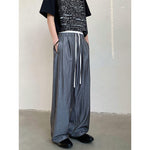 Retro High Waist Drape Striped Casual Pants