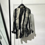 Vintage Striped Print Loose Shirt