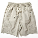 Retro Elastic Waist Loose Straight Leg Shorts