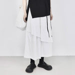 Irregular Multi-layered Strappy Wide-leg Pants Skirt