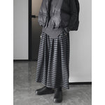 Thick Striped Cropped Trousers