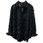 Cut-out Feather Tassels Loose Shirt