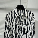 Zebra Print Draped Loose Shirt