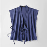 Slanted Collar Loose Vest