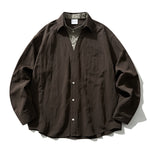 Casual Oversized Faux Two-piece Shirt