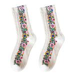 Warm Ethnic Cute Floral Printing Socks