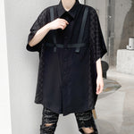 Plaid Patchwork Shirt Casual Loose Shirt