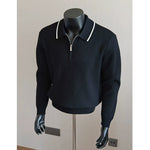 Half-zip Collar Pullover Knit Polo Shirt