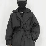 Winter White Duck Down Thickened Pleated Loose Jacket