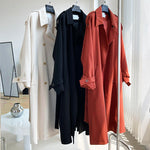 Drape Loose Over-kneeTrench Coat