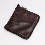 Retro Leather Zipper Wallet